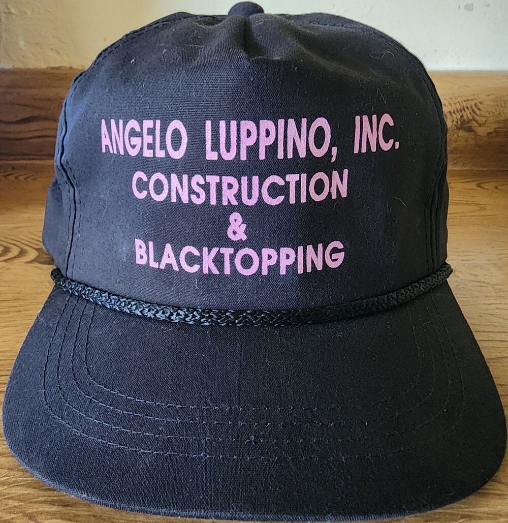 Enza Hat Angelo Luppino Construction Men's Adjustable Black Pink Snapback